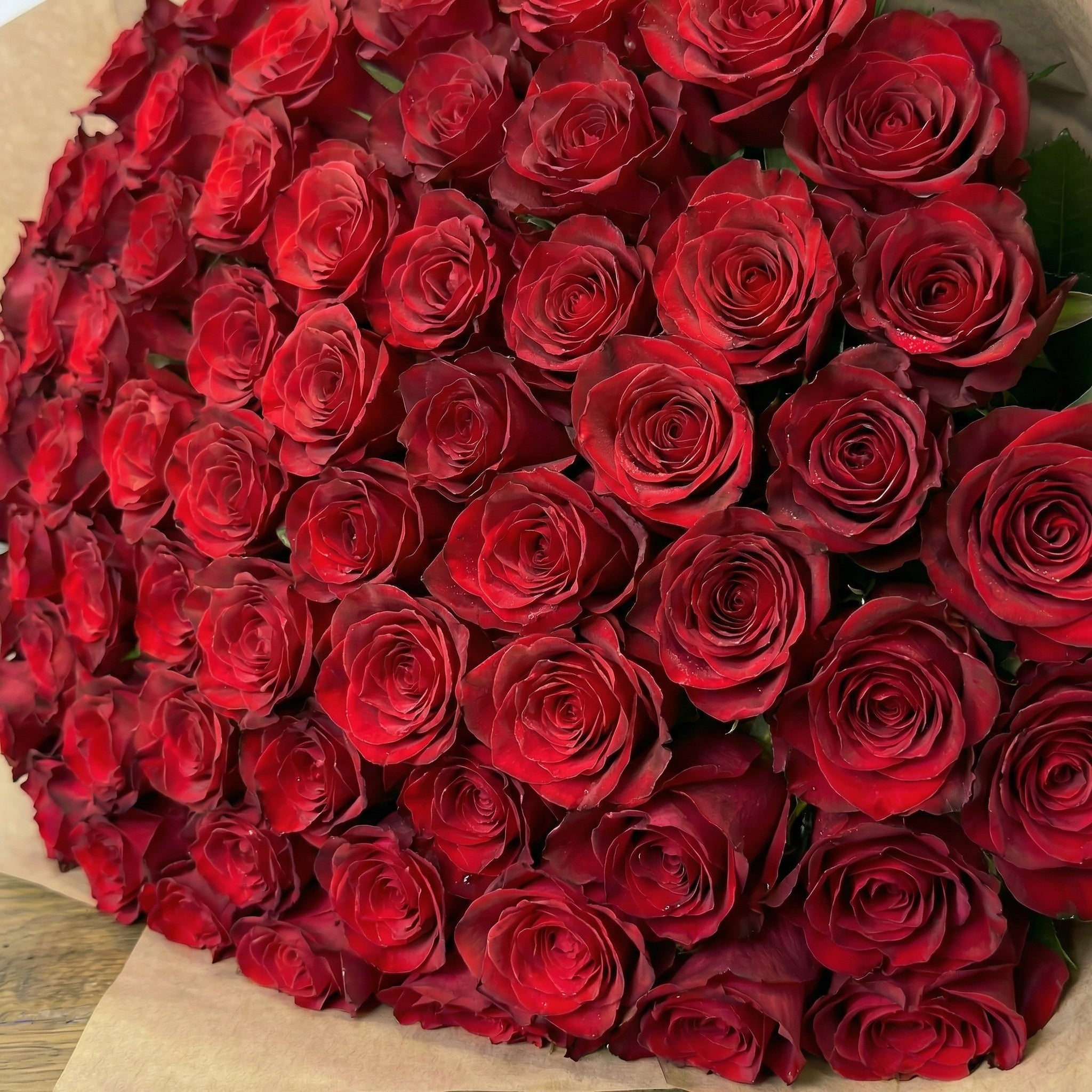 100 Premium Red Roses
