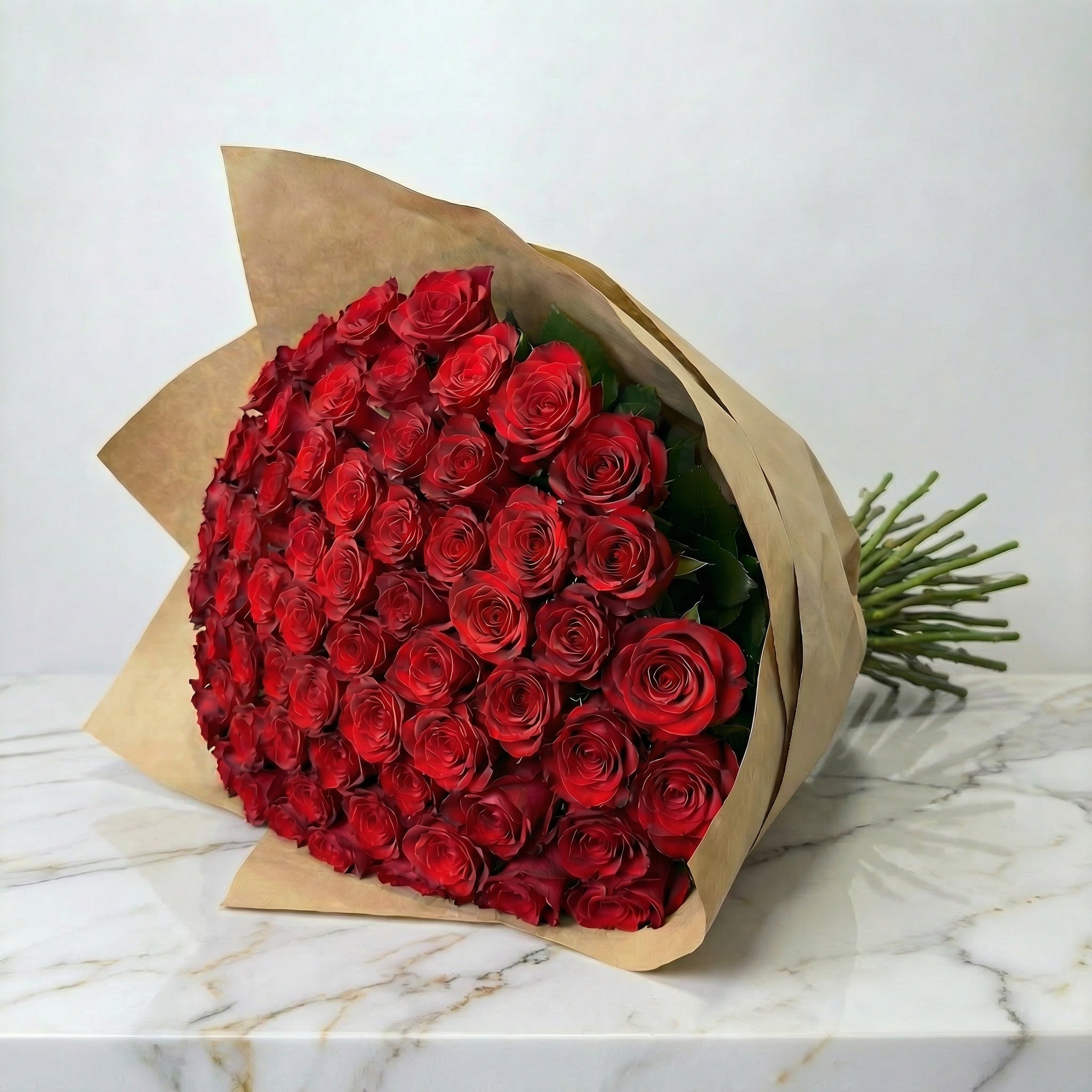 100 Premium Red Roses